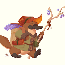 My project for course: Fantasy Character Design in Procreate. Projekt z dziedziny Trad, c, jna ilustracja, Projektowanie postaci, Ilustracja c, frowa, R, sunek c, frow, Malarstwo c i frowe użytkownika ashrowan - 05.05.2023