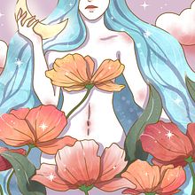 Mein Abschlussprojekt für den Kurs: Fantasy-Illustrationen: Finde deinen Stil. Traditional illustration, Drawing, Digital Illustration, Watercolor Painting, and Color Theor project by Amy Viehmann - 05.02.2023