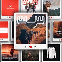 Backpacker Hiking Club - Visual Identity. Design, Br, ing, Identit, Graphic Design, and Logo Design project by Mario Vladimirov - 05.06.2023
