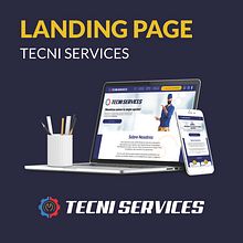 Mi proyecto del curso: Introducción al diseño UI Landing Page Tecni Services. Design, Interactive Design, Web Design, Mobile Design, and App Design project by Carolina Castillo de Ramos - 05.23.2023