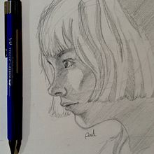 Mi proyecto del curso: Cuaderno de retratos a línea con grafito. Fine Arts, Sketching, Drawing, and Sketchbook project by Brenda - 05.07.2023