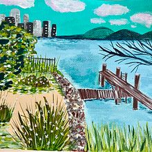 Mi proyecto del curso: Pintura acrílica paso a paso: crea paisajes increíbles. Traditional illustration, Painting, Acr, lic Painting, and Sketchbook project by Paola Bizioli - 05.07.2023