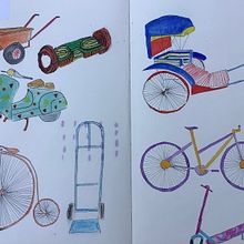 Mon projet du cours : Techniques d’illustration pour débloquer votre créativité. Design, Ilustração tradicional, Artes plásticas, Pintura, Criatividade, Criatividade para crianças, e Sketchbook projeto de Dominique Rombaut - 07.05.2023