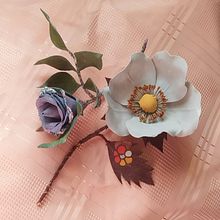 Mi proyecto del curso: Flores textiles: crea accesorios 3D con denim. Floral, Plant Design, and Textile Design project by Carolina De Anquin - 05.08.2023