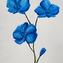Orquídeas Azules. Een project van Traditionele illustratie van Ainhoa González García - 08.05.2023