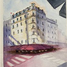 Mijn project van de cursus: Architectuur tekenen met aquarel en inkt. Een project van  Schetsen,  Tekening, Aquarelschilderen,  Architecturale illustratie, Sketchbook y  Illustratie met inkt van Ingrid Bracke - 08.05.2023