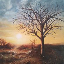 Mi proyecto del curso: Pintura al óleo de paisajes: explora la luz. Ilustração tradicional, Desenho a lápis, Ilustração naturalista, Artes plásticas, e Pintura a óleo projeto de Maria Raquel López - 04.05.2023