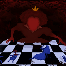 And they all fell to the rabbit hole. Traditional illustration, and Digital Illustration project by kingaa_osinskaa - 04.12.2023