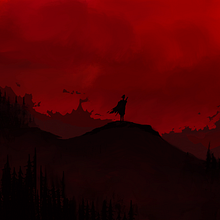 Crimson warrior. Traditional illustration, and Digital Illustration project by kingaa_osinskaa - 03.10.2023