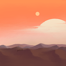 Arrakis. Traditional illustration, and Digital Illustration project by kingaa_osinskaa - 12.20.2022