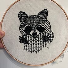 My project for course: Introduction to Blackwork Embroidery. Embroider, and Textile Design project by Meghan - 05.09.2023