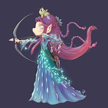 Little fairy of lakes. Un proyecto de Ilustración tradicional, Diseño de personajes, Ilustración digital, Dibujo digital y Pintura digital de Simonetta Villani - 11.05.2023