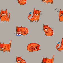 Smiley cats pattern design. Un progetto di Design, Illustrazione tradizionale, Character design, Br, ing, Br, identit, Product design, Illustrazione infantile, Textile Design e Pattern design di evgenia_v_malina - 09.05.2023