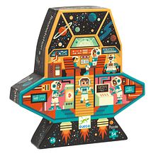 Djeco Space Jigsaw - 54 pieces. Un progetto di Illustrazione tradizionale, Design, Packaging e Product design di Ben Newman - 18.05.2023