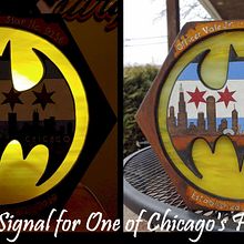 Chicago Bat Signal. Arts, and Crafts project by Mark Orlando - 05.12.2023