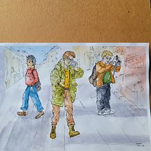 Mon projet du cours : Principes fondamentaux pour dessiner des personnes à partir de l'imagination. Traditional illustration, Fine Arts, Sketching, Pencil Drawing, Drawing, Artistic Drawing, and Figure Drawing project by Sylvie Bertrand - 05.12.2023