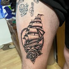 Mein Abschlussprojekt für den Kurs: Old-School-Tattoos mit Procreate designen. Traditional illustration, Drawing, Digital Illustration, and Tattoo Design project by Mathias Schmid - 05.12.2023