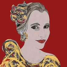 Mein Abschlussprojekt für den Kurs: Illustration von stilvollen Porträts mit Mischtechniken. Traditional illustration, Fine Arts, Digital Illustration, Acr, and lic Painting project by heidi_vonarx - 05.12.2023