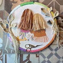 Broderie coiffure du cours de Srta Lylo. Embroider project by Christine Belin-Munier - 05.13.2023