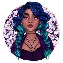 Blue hair girl . Un proyecto de Ilustración tradicional, Diseño y Dibujo de Yosdaly Ruiz - 13.05.2023