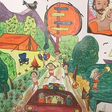 Mon projet du cours : Illustration à la main : couches, couleurs et formes . Ilustrație tradițională, Pictura, Schițe, Creativitate și Pictură acrilică de sylviane_lanthier - 05.13.2023