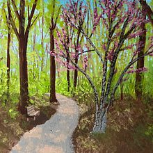 Path into Spring - My project for course: Landscape Painting with Gouache for Beginners Ein Projekt aus dem Bereich Bildende Künste, Malerei, Naturalistische Illustration und Gouachemalerei von katcrowley8 - 13.05.2023