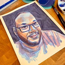 My project for course: Artistic Portrait with Watercolors. Fine Arts, Painting, Watercolor Painting, and Portrait Drawing project by Lyndsay Stephenson - 05.13.2023