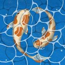 Koi fish. Un projet de Illustration traditionnelle de Victor Ortiz-Lopez - 14.05.2023