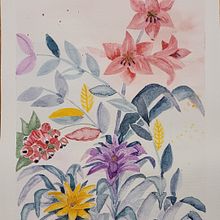 Meu projeto do curso: Aquarela floral: conecte-se com a natureza. Traditional illustration, Painting, Watercolor Painting, and Botanical Illustration project by Madalena Judite Rath - 05.13.2023