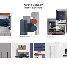 Kids Bedroom Design. the use of colors are intended to be joyful and calming at the same time. The space is intended to remain clean providing all the services and the storage space needed.. Un proyecto de Diseño de interiores, Diseño y creación de muebles					 de Karen Al Hassanieh - 14.05.2023