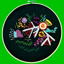 Mi proyecto del curso: Técnicas avanzadas de bordado: puntadas y composiciones con volumen. Embroider, Textile Design, Advertising, Accessor, Design, Fine Arts, Fashion Design, and Fiber Arts project by Amilcar Vicente Blanco Vargas - 05.14.2023