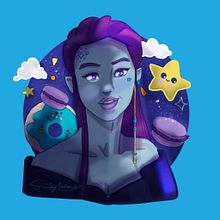 My project for course: Cartoon-Style Character Portraits with Procreate. Un proyecto de Diseño de personajes, Ilustración digital, Dibujo digital y Pintura digital de Rene du Plessis - 15.05.2023