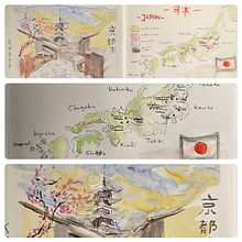 Mein Abschlussprojekt für den Kurs: Reiseskizzen in Aquarell: Fange deine Umgebung ein. Un projet de Illustration traditionnelle, Peinture, Esquisse , Dessin, Aquarelle, Illustration architecturale , et Carnet de croquis de Doreen Kurtz - 15.05.2023