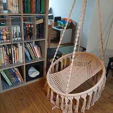 Mijn project van de cursus: Macramé: ontwerp en knoop een schommelstoel. Furniture Design, Making, and Macramé project by Lien Debaeke - 10.15.2023