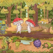 Mein Abschlussprojekt für den Kurs: Von der Natur inspiriert: Illustriere niedliche Charaktere . % Simone tarafından hazırlanan Karakter Tasarımı, Çizim, Dijital İllüstras, on, Ve Dijital Çizim projesi - 05.15.2023