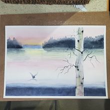 My project for course: Atmospheric Landscapes in Watercolor . Fine Arts, Painting, and Watercolor Painting project by debuie63 - 05.13.2023