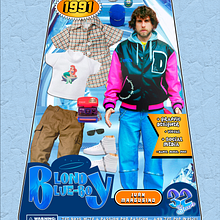 Edición 1991, "Blondy Blue- Boy ". Design, Fashion Design, Graphic Design, To, Design, Logo Design, Digital Product Design, and Art Direction project by Ivan Margusino Campo - 05.16.2023