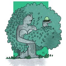 Mi proyecto del curso: Ilustración de personajes mitológicos Ein Projekt aus dem Bereich Traditionelle Illustration, Design von Figuren, Malerei, Zeichnung, Digitale Illustration und Aquarellmalerei von Mario Ruz - 17.05.2023
