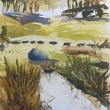 Mi proyecto del curso: Paisajes naturales en acuarela. Un progetto di Belle arti, Pittura e Pittura ad acquerello di germanikoelektroniko - 17.05.2023
