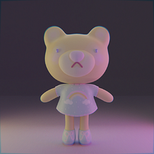 "Teddy". 3D, 3D Modeling, and Character Design project by Eleonora Galdós - 05.18.2023