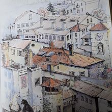 City Tops Ein Projekt aus dem Bereich Architektur, Traditionelle Illustration und Bleistiftzeichnung von Aliya Rakhmetova - 18.05.2023