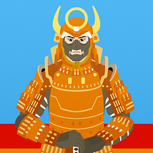 Ilustración: Samurai V. Un progetto di Illustrazione tradizionale, Illustrazione vettoriale e Graphic design di Pedro Steven Cruz González - 02.01.2023