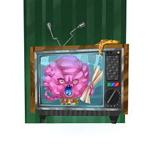 Jast funart of Crang from TMNT universe. Een project van Traditionele illustratie, Videogame-ontwerp,  Concept art y Ontwerp van personages van Ulad Molachau - 19.05.2023