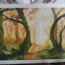 Mon projet du cours : Paysages oniriques à l'aquarelle : capturez la lumière. Projekt z dziedziny  Malarstwo i Malowanie akwarelą użytkownika naoa.naval - 20.05.2023