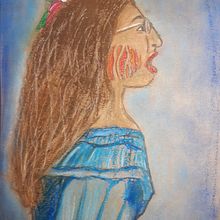 My project for course: Illustration with Pastel and Coloured Pencils. Un projet de Illustration traditionnelle, Beaux Arts, Dessin au cra, on, Dessin, Dessin de portrait, Dessin réaliste , et Dessin artistique de Andrea Milano - 21.05.2023