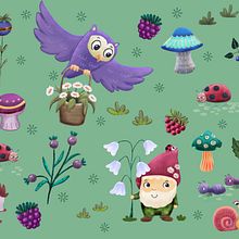Mein Abschlussprojekt für den Kurs: Entwerfen für Kinder: Verspielte Muster entwerfen. Traditional illustration, Product Design, Pattern Design, Digital Illustration, and Children's Illustration project by melli_nuss - 05.21.2023