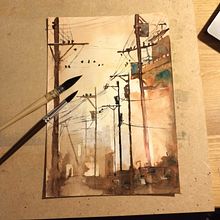 Mon projet du cours : Peinture expressive à l'aquarelle : illustrations captivantes. Fine Arts, Painting, and Watercolor Painting project by Fabien - 05.21.2023
