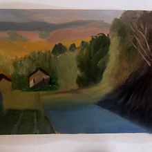 Casa - pintura de colores. Een project van  Olieverfschilderij van Josefina Quiceno Gutierrez - 21.05.2023