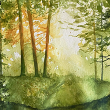 My project for course: Dreamy Watercolor Landscapes: Paint with Light. Un progetto di Pittura e Pittura ad acquerello di msdonsey - 22.05.2023