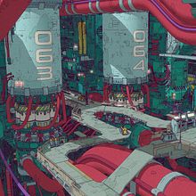 3D Toon-Style Environment Art with Arnold: Factory Reactor. Un proyecto de 3D y Animación 3D de Calder Moore - 15.03.2022